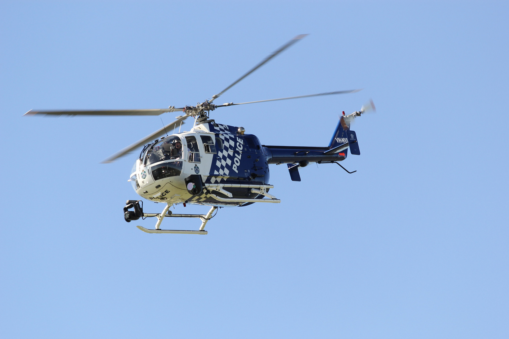 Police Helicopter Flying