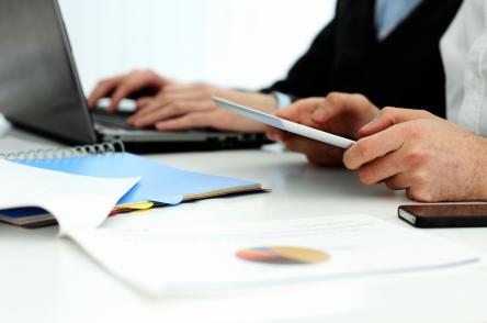 couple using digital devices